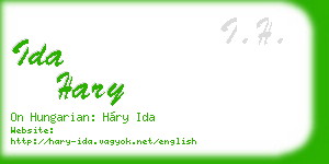 ida hary business card